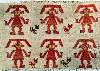 Sample of Lambayeque fabric with a figure design, Chimu